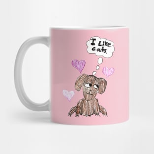 I Like Cats Says the Cute Dog Mug